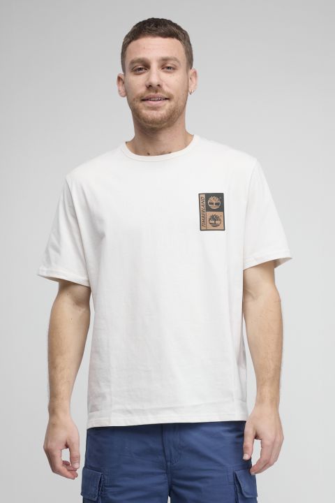 טי שירט Timberland עם הדפס לוגו מרובע לגברים