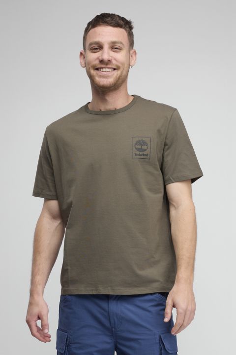 טי שירט Timberland עם הדפס דו צדדי לגברים