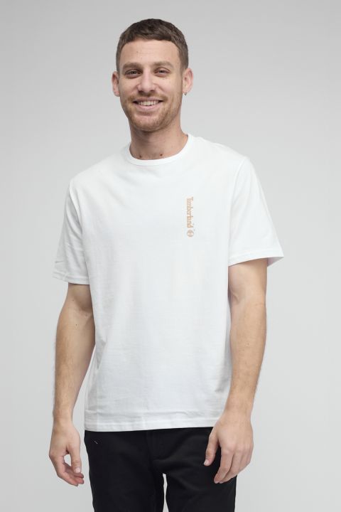 טי שירט Timberland עם הדפס לוגו אנכי לגברים