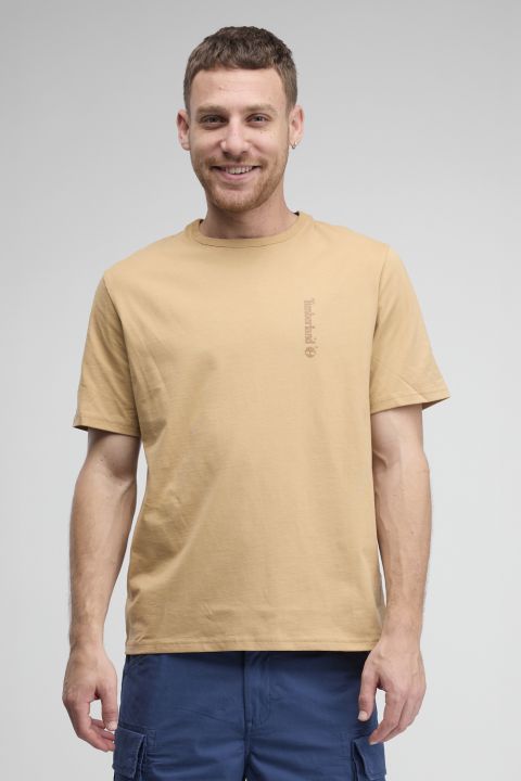 טי שירט Timberland עם הדפס לוגו אנכי לגברים