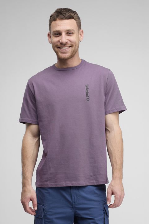 טי שירט Timberland עם הדפס לוגו אנכי לגברים