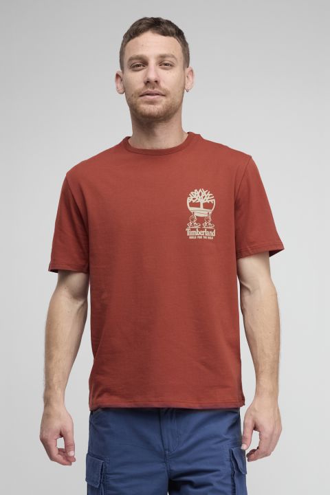 טי שירט Timberland עם הדפס קטן לגברים