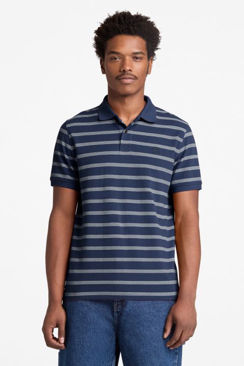 חולצת פולו לגברים Millers River 4 Rows Stripes