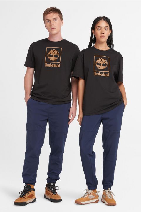 טי שירט Logo Stack עם הדפס יוניסקס