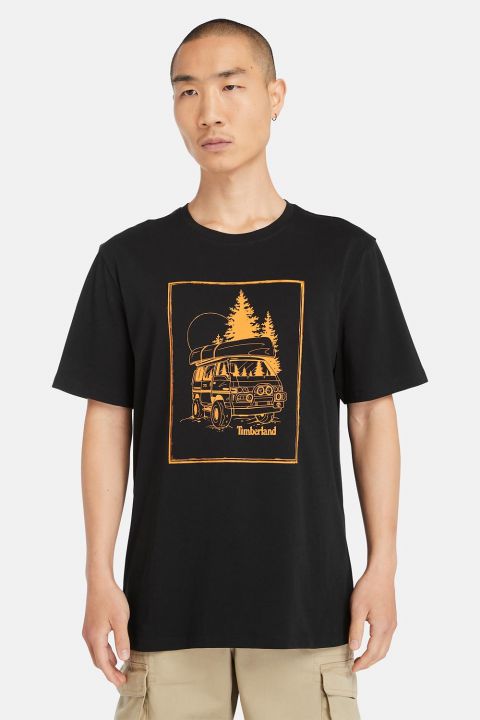 טי שירט עם הדפס CAMPERVAN לגברים