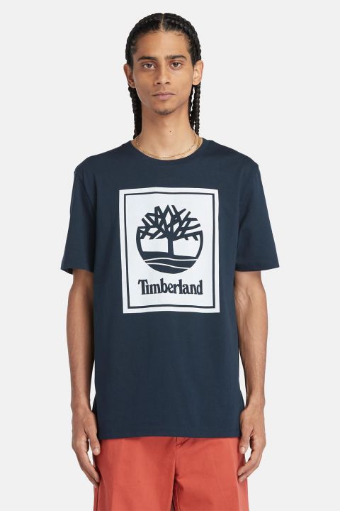 טי שירט עם שרוולים קצרים והדפס Timberland לגברים