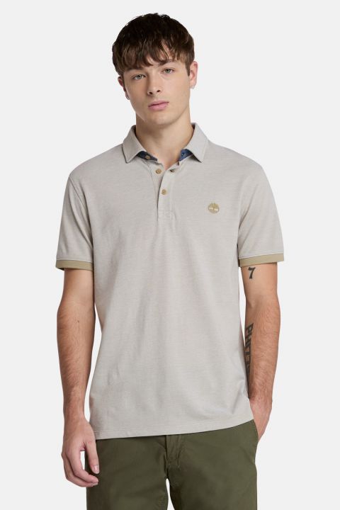 חולצת פולו Oxford צווארון ולוגו רקום לגברים