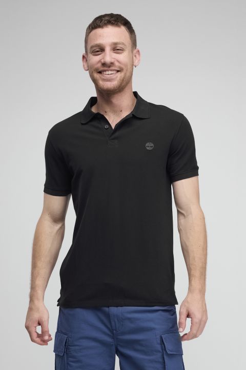 חולצת פולו עם לוגו רקום לגברים
