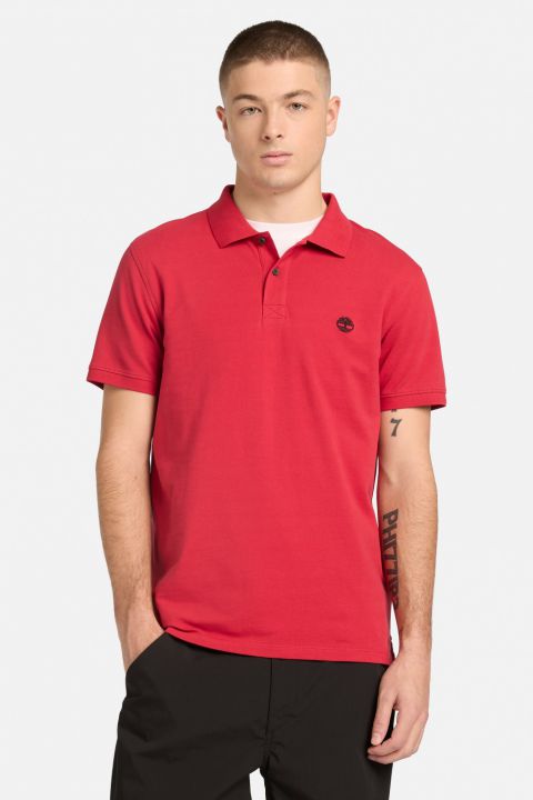 חולצת פולו עם לוגו רקום לגברים