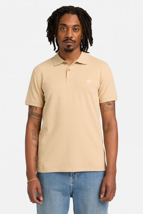 חולצת פולו עם לוגו רקום לגברים