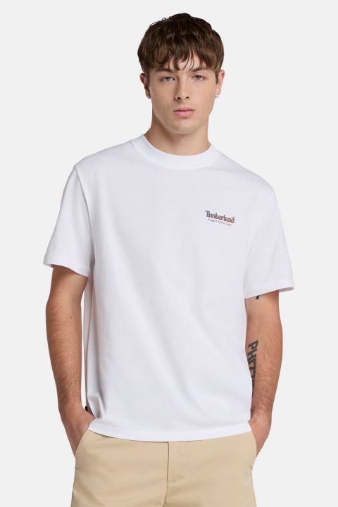 טי שירט עם שרוולים קצרים והדפס דו צדדי Timberland לגברים