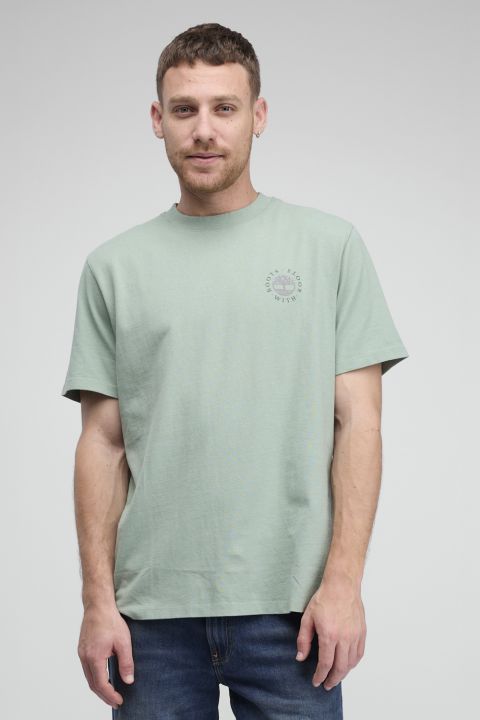 טי שירט יוניסקס עם שרוולים קצרים והדפס דו צדדי Timberland