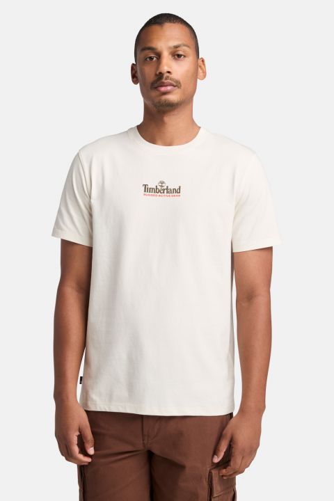 טי שירט עם שרוולים קצרים והדפס דו צדדי Timberland לגברים