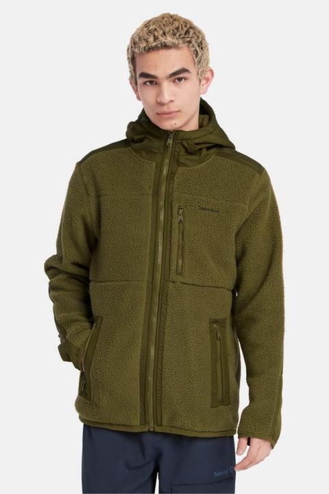 ג’קט פליז עם לוגו טימברלנד רקום בחזית