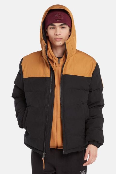 ג’קט פופר עמיד למים עם כובע לגבר