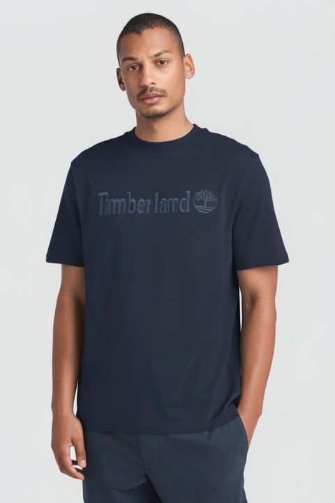 טי שירט עם שרוולים קצרים והדפס לוגו Timberland לגברים