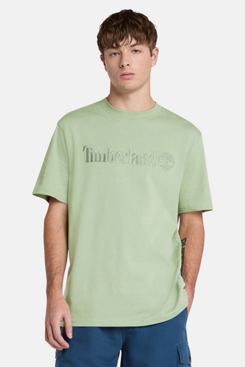 טי שירט עם שרוולים קצרים והדפס לוגו Timberland לגברים