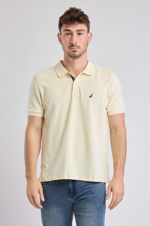 חולצת פולו Nautica קצרה עם לוגו רקום גברים