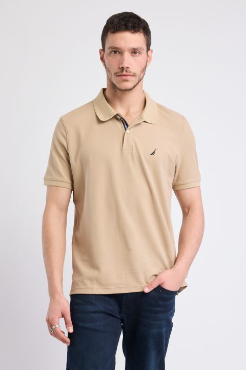 חולצת פולו Nautica קצרה עם לוגו רקום גברים