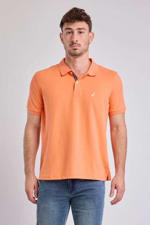 חולצת פולו Nautica קצרה עם לוגו רקום גברים