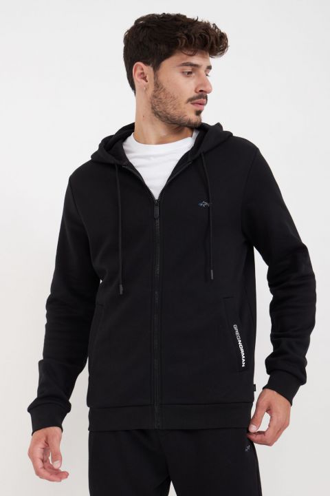 סווטשירט עם רוכסן וקפוצ’ון Greg Norman לגברים