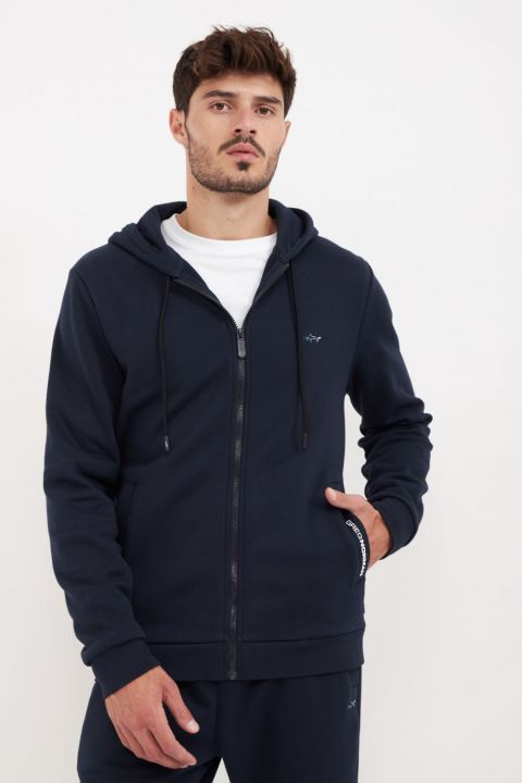 סווטשירט עם רוכסן וקפוצ’ון Greg Norman לגברים