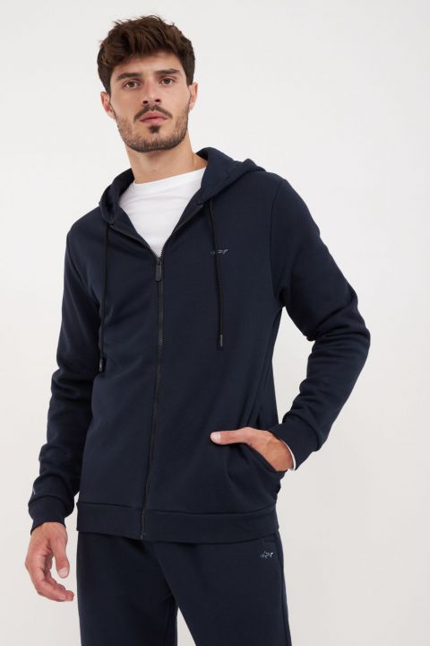 סווטשירט עם רוכסן וקפוצ’ון Greg Norman לגברים