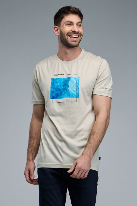 טי שירט Greg Norman לגברים עם הדפס צבעוני