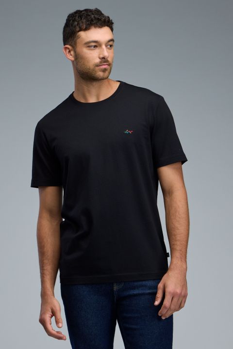 טי שירט לגברים עם שרוולים קצרים ולוגו Greg Norman