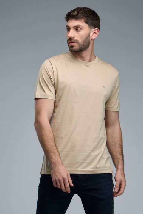 טי שירט לגברים עם שרוולים קצרים ולוגו Greg Norman