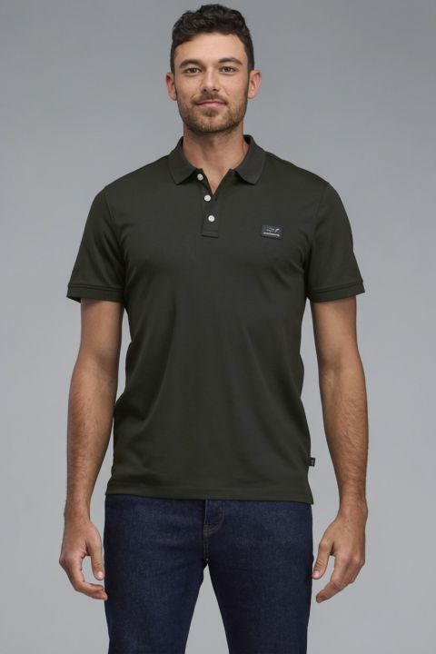 חולצת פולו לגברים עם תווית לוגו Greg Norman