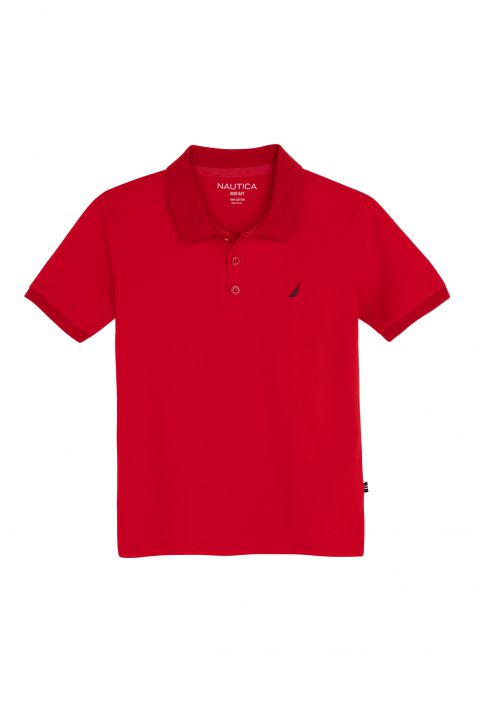 חולצת פולו קלאסית עם לוגו לילדים (2-12)