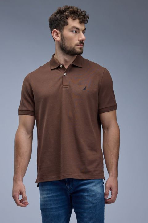 חולצת פולו קצרה קלאסית עם לוגו נאוטיקה לגבר