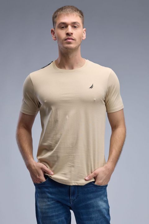 טי שירט קצרה עם לוגו Nautica לגברים