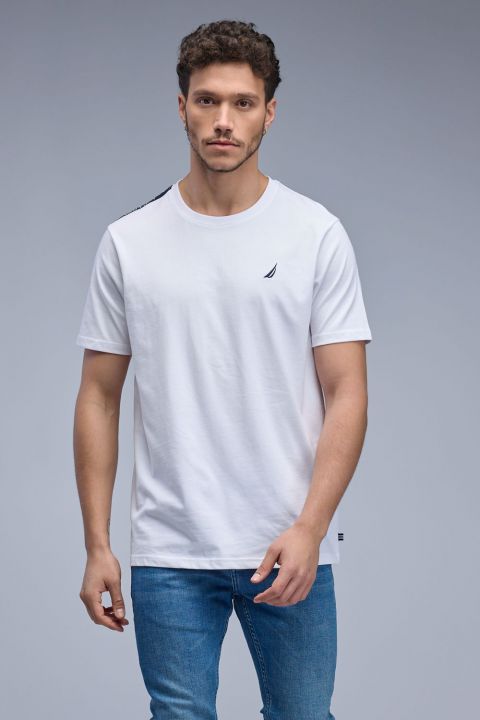 טי שירט קצרה עם לוגו Nautica לגברים