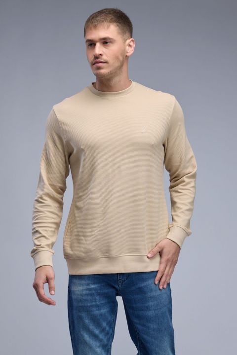 סווטשירט עם טקסטורה Nautica לגברים