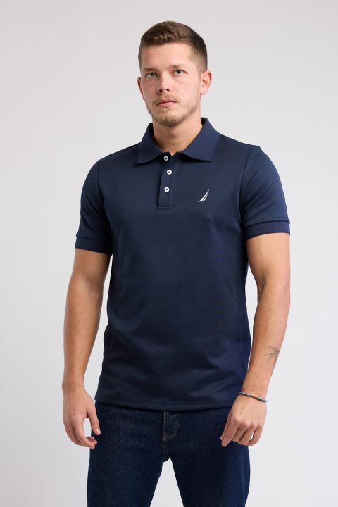 חולצת פולו Nautica קצרה עם לוגו רקום גברים