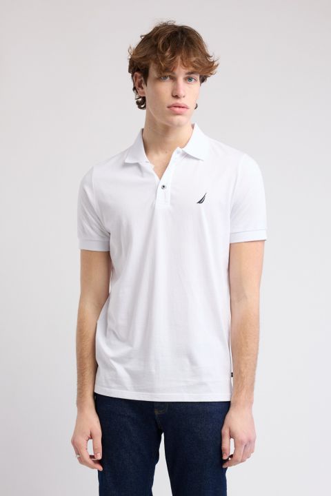 חולצת פולו Nautica קצרה עם לוגו רקום גברים