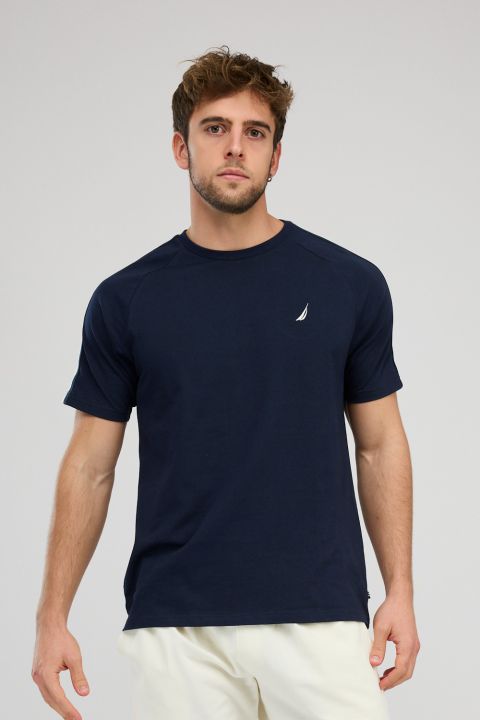 חולצת טי-שירט פסים קצרה לגברים