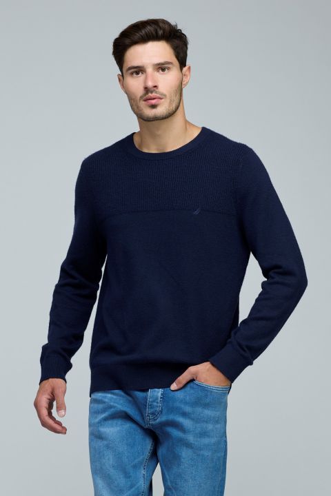 סריג אופנתי מבד ממוחזר לגבר