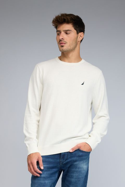 סווטשירט Nautica עם לוגו רקום לגברים