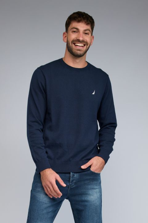 סווטשירט Nautica עם לוגו רקום לגברים