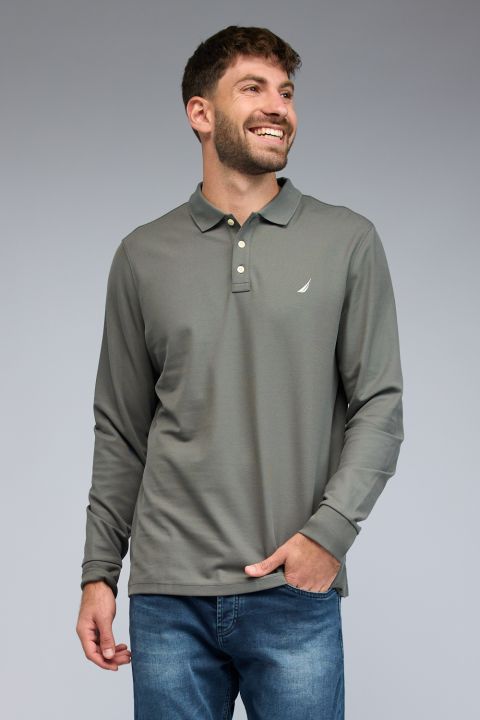 חולצת פולו Nautica ארוכה לגברים