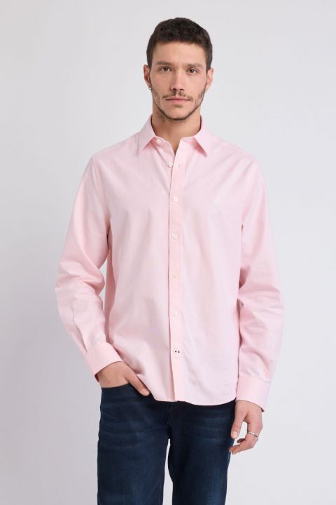 חולצה מכופתרת עם שרוולים ארוכים ולוגו Nautica רקום