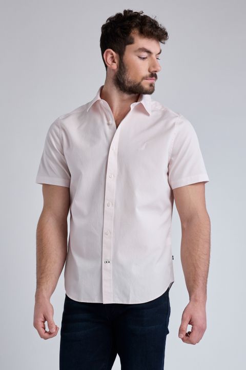 חולצה מכופתרת עם שרוול קצר ולוגו Nautica רקום