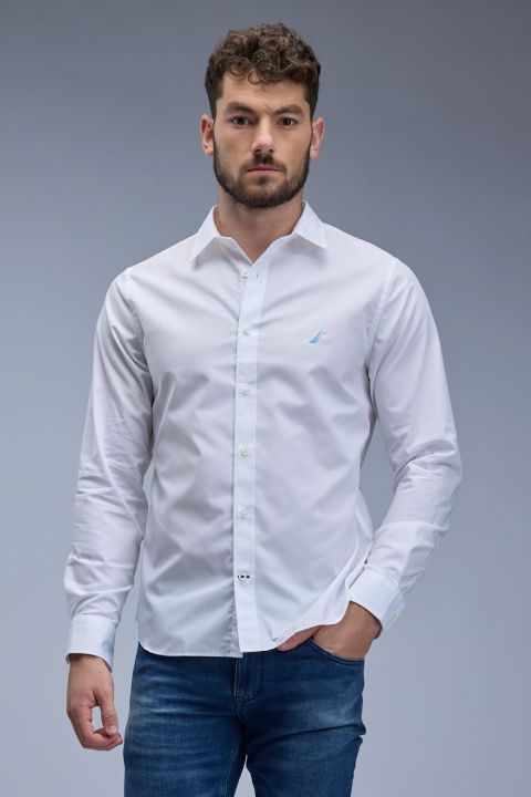 חולצה מכופתרת עם שרוולים ארוכים Nautica לגברים