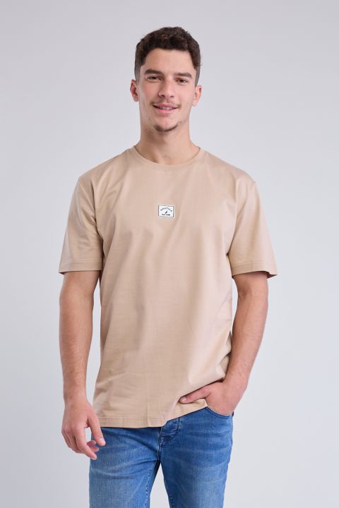 טי שירט עם שרוולים קצרים ותווית לוגו Nautica לגברים