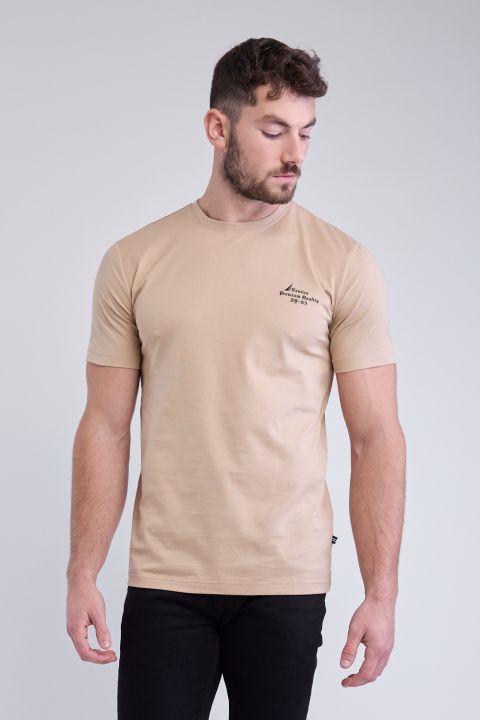 טי שירט עם שרוולים קצרים והדפס Nautica לגברים