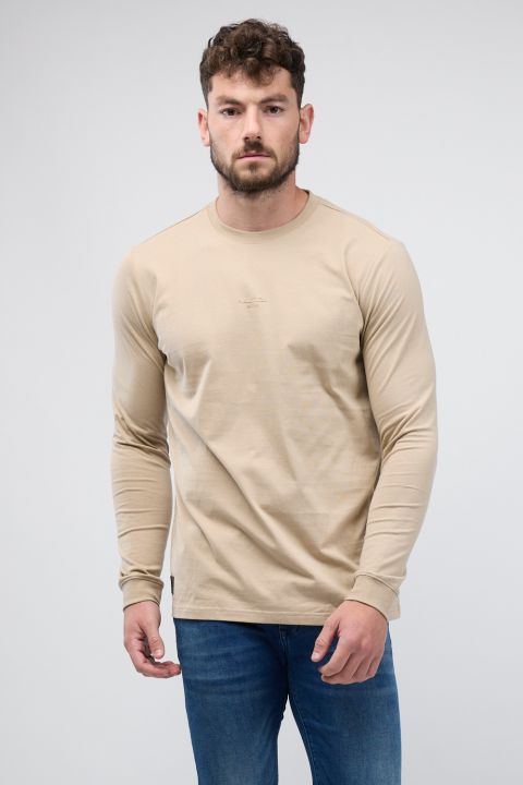 טי שירט ארוכה עם לוגו Nautica תלת ממדי לגברים