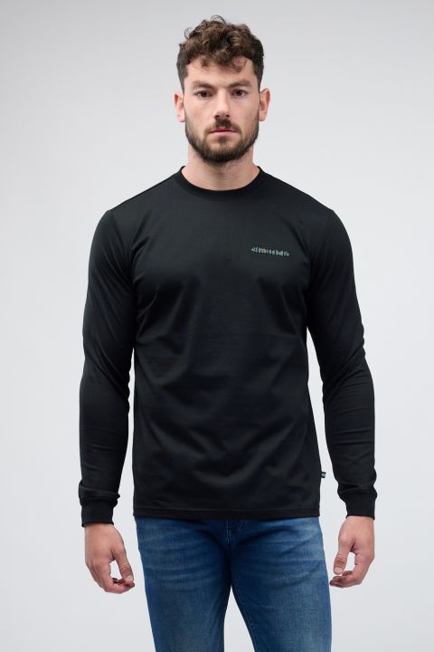 טי שירט ארוכה עם לוגו Nautica לגברים